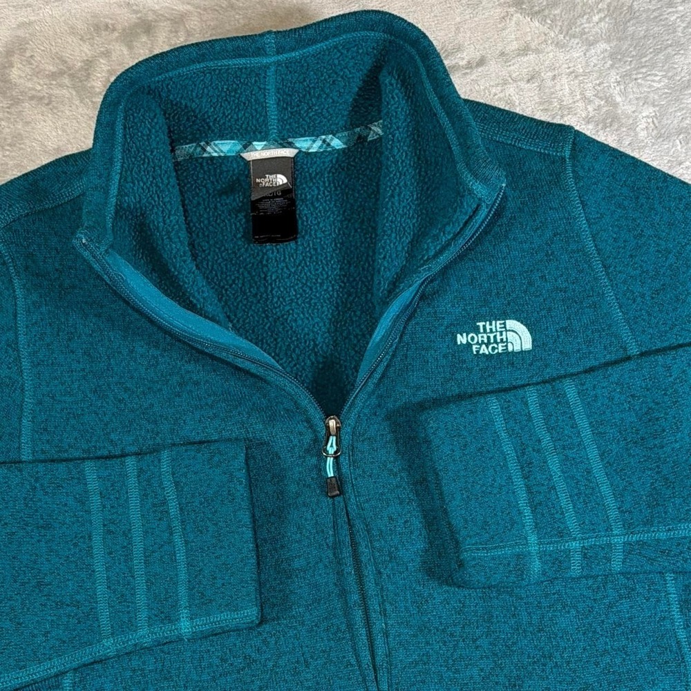 North Face Full-Zip Fleece Jacket | Teal | XL